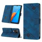 For Infinix Note 20 X676C Skin-feel Embossed Leather Phone Case(Blue) - 1