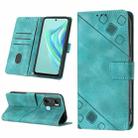 For Infinix Note 20i X665E Skin-feel Embossed Leather Phone Case(Green) - 1