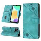 For Infinix Smart 6 Skin-feel Embossed Leather Phone Case(Green) - 1