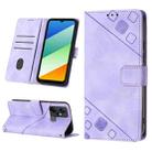 For Infinix Smart 6 Plus X6823 Skin-feel Embossed Leather Phone Case(Light Purple) - 1