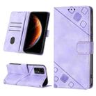 For Infinix Zero X Neo X6810 Skin-feel Embossed Leather Phone Case(Light Purple) - 1