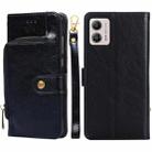 For Motorola Moto G53 5G/G13 4G/G23 4G Zipper Bag Leather Phone Case(Black) - 1