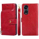 For OPPO Reno8 T 5G/A1 Pro 5G Zipper Bag Leather Phone Case(Red) - 1