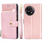 For OnePlus Ace 2/11R Zipper Bag Leather Phone Case(Rose Gold) - 1