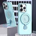 For iPhone 14 Pro 360 Degree Rotation Holder MagSafe Magnetic Phone Case(Light Blue) - 1