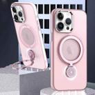 For iPhone 14 360 Degree Rotation Holder MagSafe Magnetic Phone Case(Pink) - 1