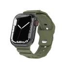 Sports Silicone Watch Band For Apple Watch Series 9&8&7 41mm / SE 3&SE 2&6&SE&5&4 40mm / 3&2&1 38mm(Olive Green) - 1