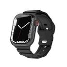 Sports Silicone Watch Band For Apple Watch Series 9&8&7 41mm / SE 3&SE 2&6&SE&5&4 40mm / 3&2&1 38mm(Black) - 1