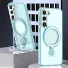 For Samsung Galaxy S23 5G 360 Degree Rotation Holder MagSafe Magnetic Phone Case(Light Blue) - 1