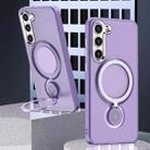 For Samsung Galaxy S22+ 5G 360 Degree Rotation Holder MagSafe Magnetic Phone Case(Purple) - 1