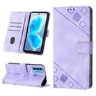 For Tecno Camon 18i Skin-feel Embossed Leather Phone Case(Light Purple) - 1