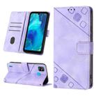 For Tecno Pop 5 Go Skin-feel Embossed Leather Phone Case(Light Purple) - 1