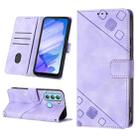 For Tecno Pop 5 LTE Skin-feel Embossed Leather Phone Case(Light Purple) - 1