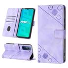 For Tecno Pop 5P Skin-feel Embossed Leather Phone Case(Light Purple) - 1