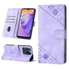 For Tecno Spark 8 Skin-feel Embossed Leather Phone Case(Light Purple) - 1