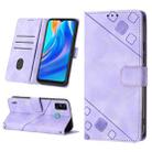 For Tecno Spark Go 2021 Skin-feel Embossed Leather Phone Case(Light Purple) - 1