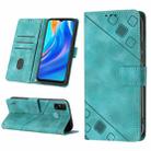 For Tecno Spark Go 2021 Skin-feel Embossed Leather Phone Case(Green) - 1