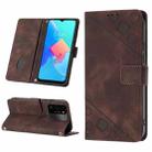 For Tecno Spark Go 2022 Skin-feel Embossed Leather Phone Case(Brown) - 1