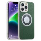 For iPhone 14 Pro Max Glitter Lens MagSafe Magnetic Phone Case(Green) - 1