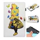 For Kindle Fire 7 2015 Painted Horizontal Flat Leather Case with Card Slot & Holder & Wallet(Girl) - 1