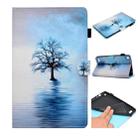 For Kindle Fire 7 2015 Painted Horizontal Flat Leather Case with Card Slot & Holder & Wallet(Tree in Water) - 1