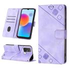 For ZTE Blade A52 Skin-feel Embossed Leather Phone Case(Light Purple) - 1