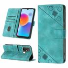 For ZTE Blade A52 Skin-feel Embossed Leather Phone Case(Green) - 1