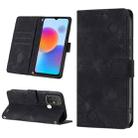 For ZTE Blade A52 Skin-feel Embossed Leather Phone Case(Black) - 1