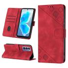 For Tecno Camon 18 / 18 P Skin-feel Embossed Leather Phone Case(Red) - 1