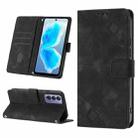 For Tecno Camon 18 / 18 P Skin-feel Embossed Leather Phone Case(Black) - 1