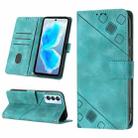 For Tecno Camon 18 Premier Skin-feel Embossed Leather Phone Case(Green) - 1