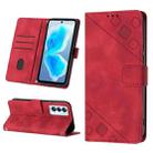 For Tecno Camon 18 Premier Skin-feel Embossed Leather Phone Case(Red) - 1