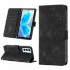 For Tecno Camon 18 Premier Skin-feel Embossed Leather Phone Case(Black) - 1