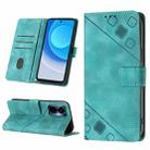 For Tecno Camon 19 Pro 5G Skin-feel Embossed Leather Phone Case(Green) - 1