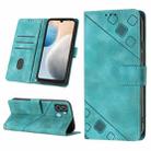 For Tecno Pop 6 Skin-feel Embossed Leather Phone Case(Green) - 1