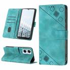 For Tecno Pop 6 Pro Skin-feel Embossed Leather Phone Case(Green) - 1