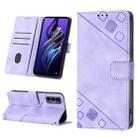 For Tecno Pova 3 LE7 Skin-feel Embossed Leather Phone Case(Light Purple) - 1