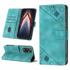 For Tecno Pova 4 LG7n Skin-feel Embossed Leather Phone Case(Green) - 1