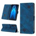 For Tecno Pova Neo 2 LG6n Skin-feel Embossed Leather Phone Case(Blue) - 1