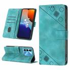 For Tecno Spark 9 KG5p Skin-feel Embossed Leather Phone Case(Green) - 1