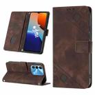 For Tecno Spark 9 KG5p Skin-feel Embossed Leather Phone Case(Brown) - 1