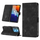 For Tecno Spark 9 KG5p Skin-feel Embossed Leather Phone Case(Black) - 1