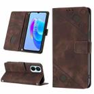 For Tecno Spark 9 Pro / Spark 9T Skin-feel Embossed Leather Phone Case(Brown) - 1