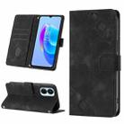 For Tecno Spark 9 Pro / Spark 9T Skin-feel Embossed Leather Phone Case(Black) - 1