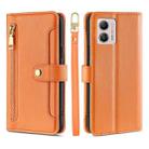 For Motorola Moto G53 5G/G13 4G/G23 4G Sheep Texture Cross-body Zipper Wallet Leather Phone Case(Orange) - 1