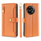For OnePlus Ace 2/11R Sheep Texture Cross-body Zipper Wallet Leather Phone Case(Orange) - 1