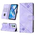 For OnePlus ACE 5G Skin-feel Embossed Leather Phone Case(Light Purple) - 1