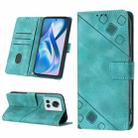 For OnePlus ACE 5G Skin-feel Embossed Leather Phone Case(Green) - 1