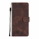 For OnePlus ACE 5G Skin-feel Embossed Leather Phone Case(Brown) - 2