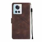 For OnePlus ACE 5G Skin-feel Embossed Leather Phone Case(Brown) - 3